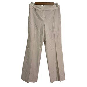 LOFT Women's Khaki Wool Blend High Rise Wide Leg Trouser Pants Size 4 Petite